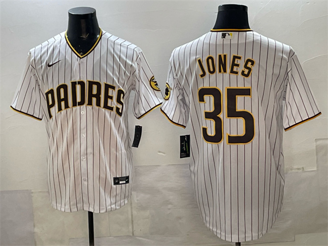 Men's San Diego Padres #35 Randy Jones White Cool Base Stitched Baseball Jersey Men's San Diego Padres #35 Randy Jones White Cool Base Stitched Baseball Jersey
